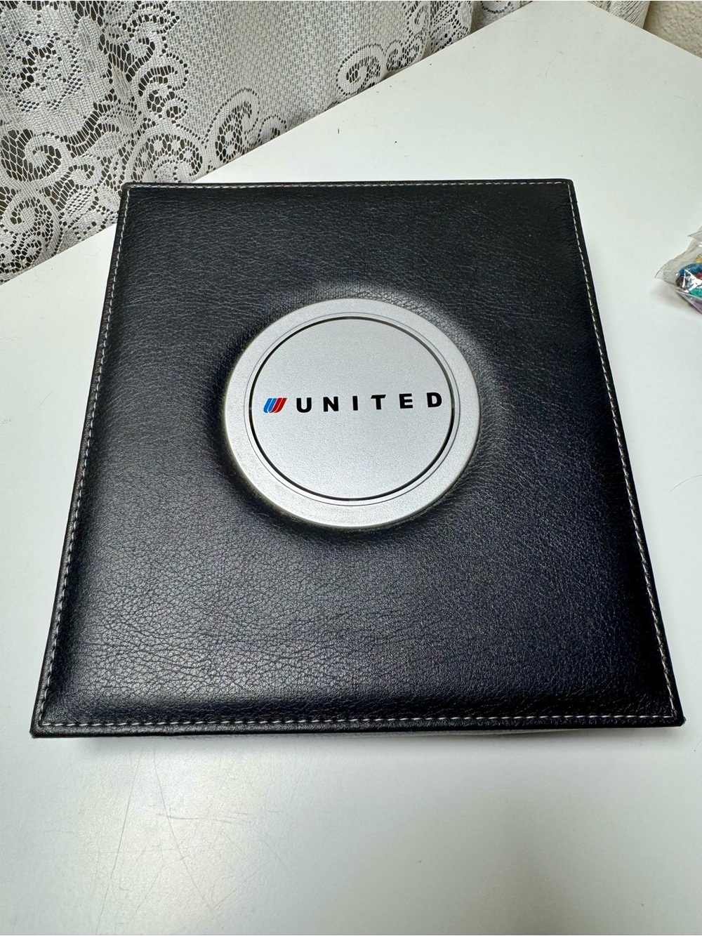 Vintage United Airlines Executive Office Desk Set & Case. Retro Aviation Decor
